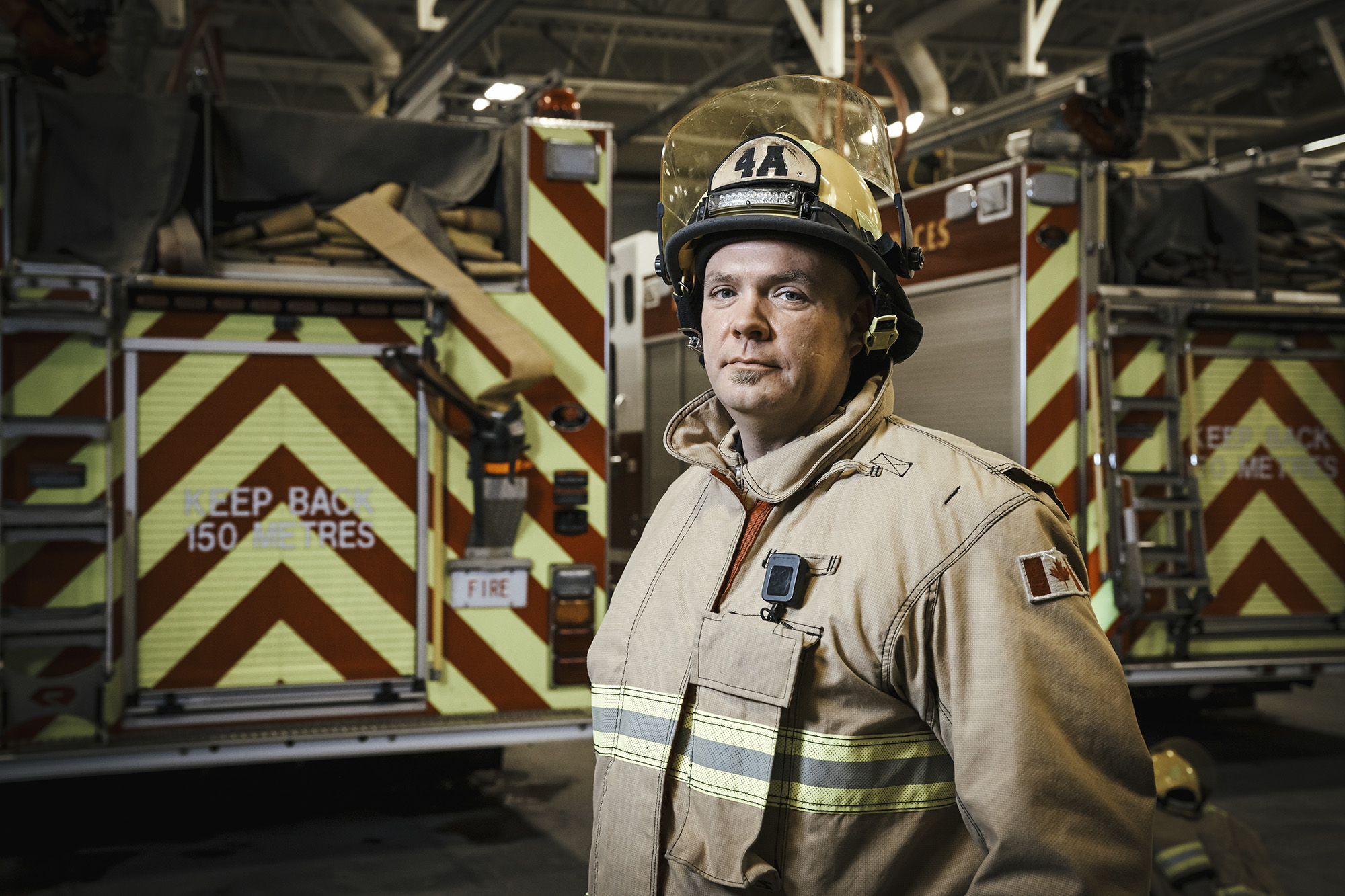 Regina firefighter Todd Frei says online therapy gave him strategies to help maintain his mental health. (Photo by Trevor Hopkin)