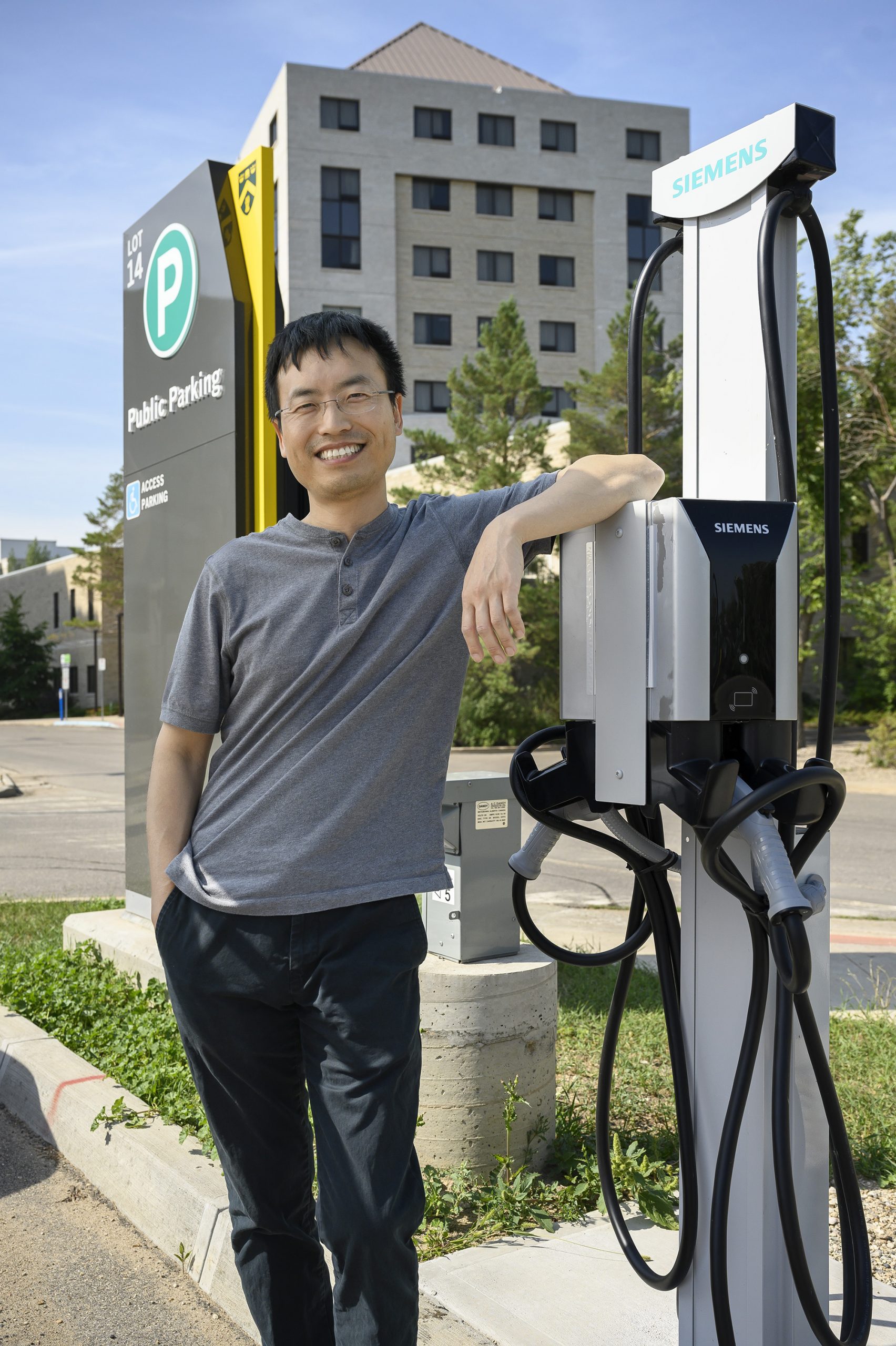 Dr. Zhanle (Gerald) Wang says we have to prepare our power system to cope with an influx of  electric vehicles. (Photo by Trevor Hopkin)