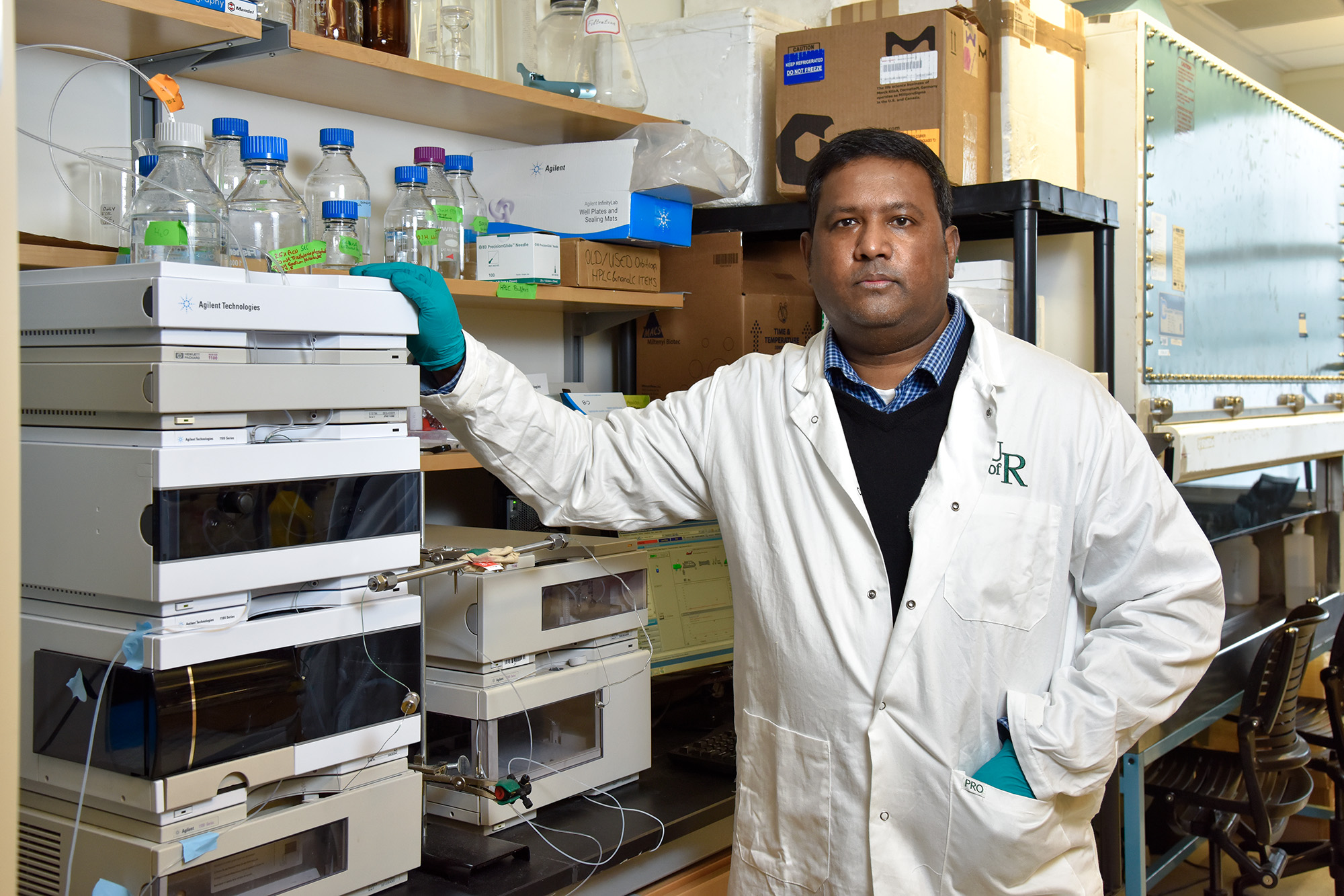 Dr. Mohan Babu's research into Parkinson's disease may someday help to slow down or stop the disease. (Photo by Trevor Hopkin)